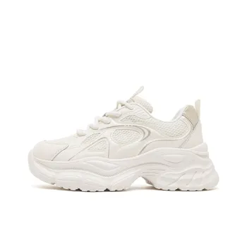 DAPHNE Anti Slip Wear Resistant Low Top Chunky Sneakers Women's Beige Gold
