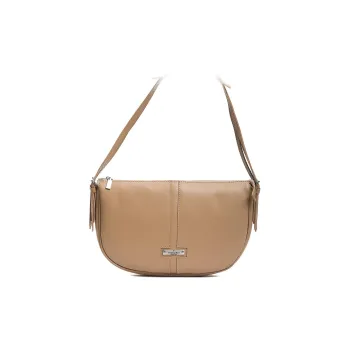 TRUSSARDI Leather Shoulder Bag Women's Camel