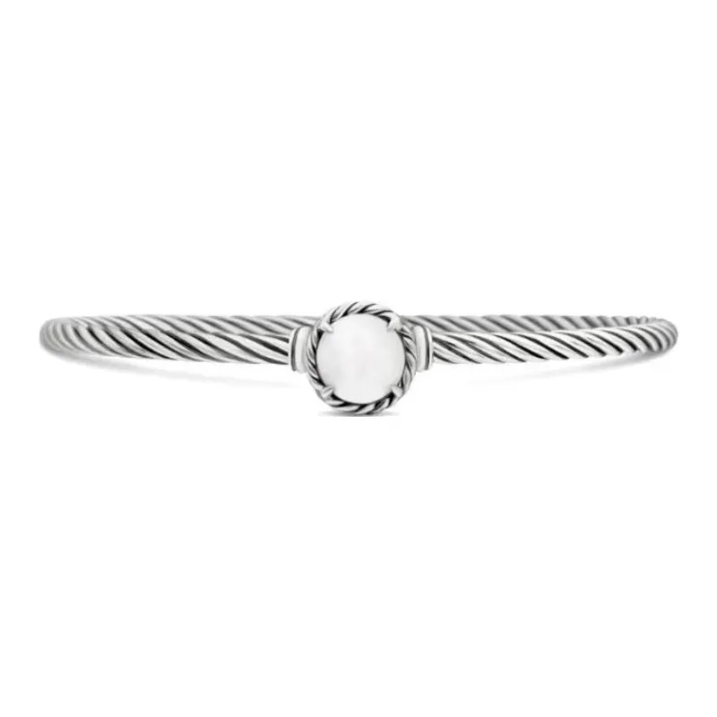David Yurman Sterling Silver Petite Chatelaine Bracelet 3mm-0