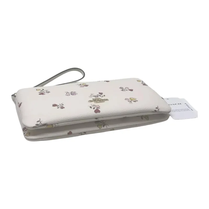COACH Double Zip Wallet Coated Canvas Wallet Women's Gold And Chalk Multicolor-2