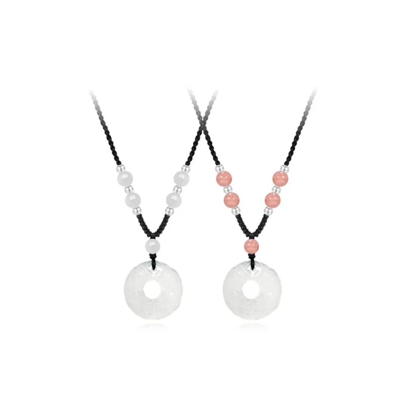 Ancient Jewelry Chalcedony Necklaces Unisex-12