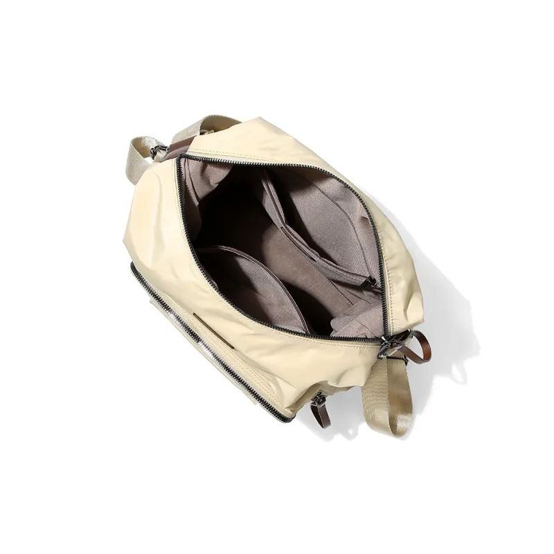 MAKEUP KITTEN Denim Synthetic Leather Shoulder Bag Women's Khaki-3