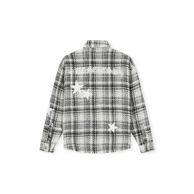 BONELESS Jackets Coats Unisex White Plaid-1