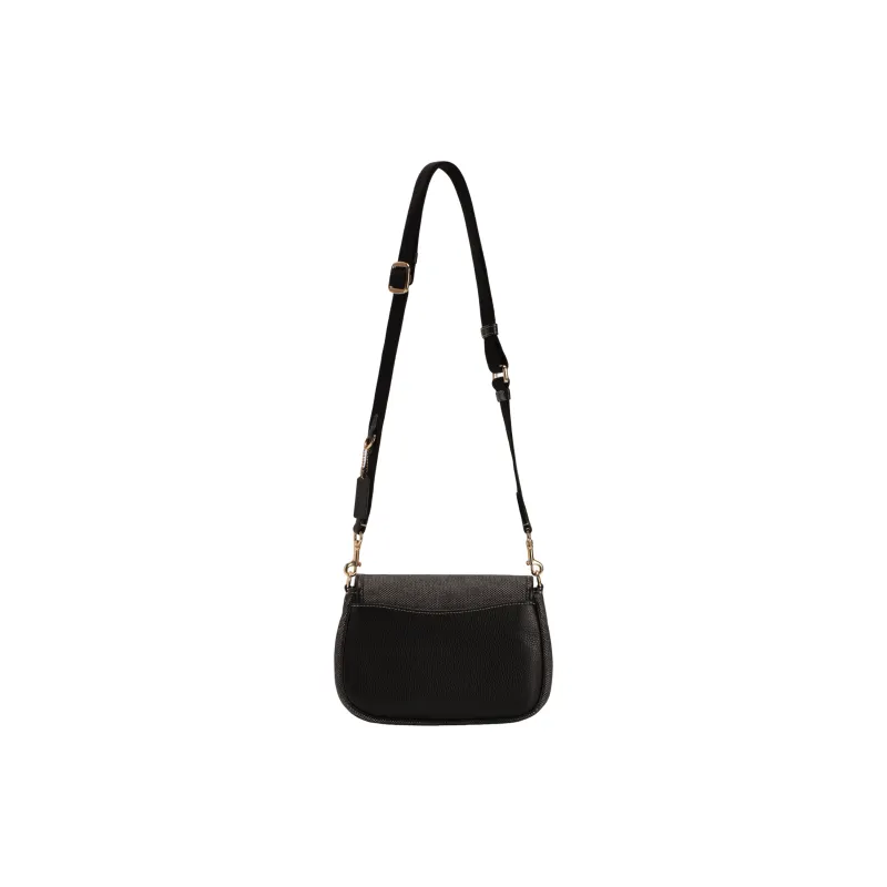 COACH Lucy Fabric With Cow Leather Shoulder Bag, Crossbody Bag Medium Size Women's Black-2