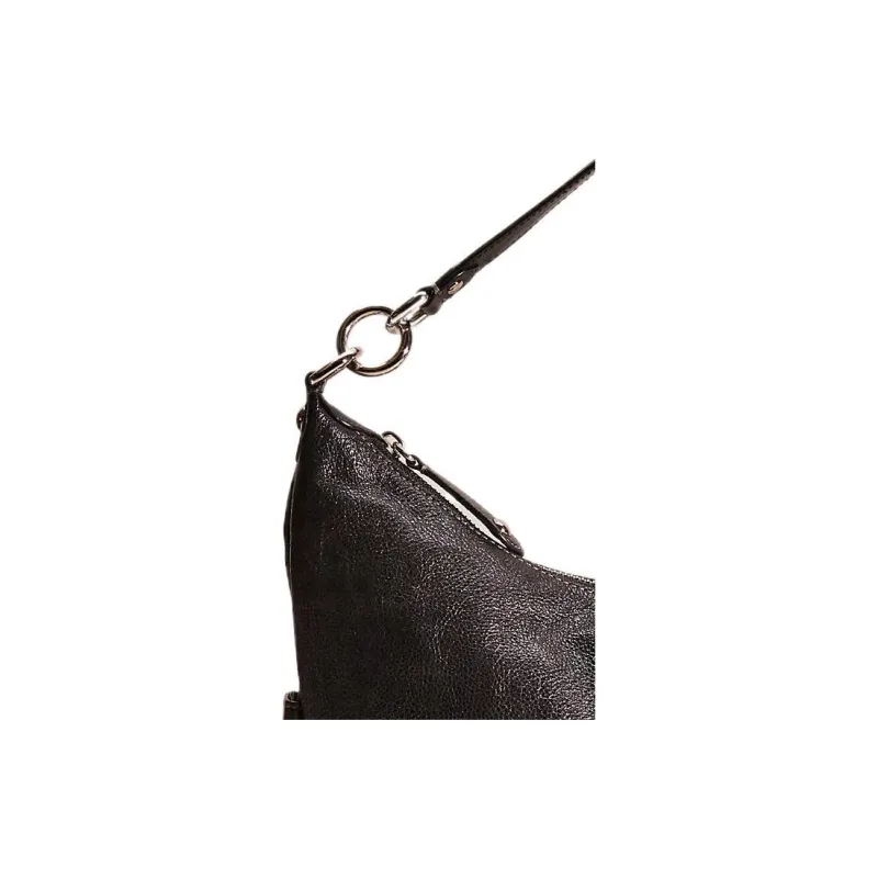 COACH Madison Leather Hobo Bag Shoulder Bag Crossbody Bag Large Size Women's Black-1
