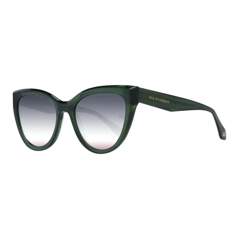 Ana Hickmann Acetate Plastic Cat Eye Sunglasses Women's Green-0