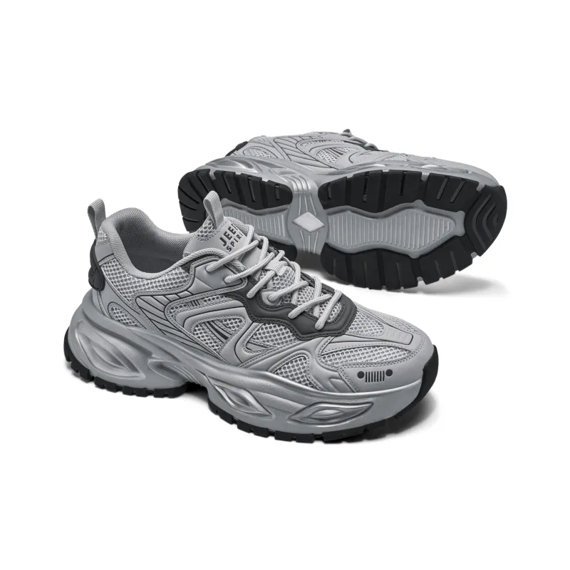 JEEP SPIRIT Chunky Sneakers Men Low Top Gray-3