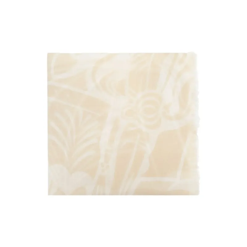 Burberry Pattern Jacquard Frayed Edge Scarf-0