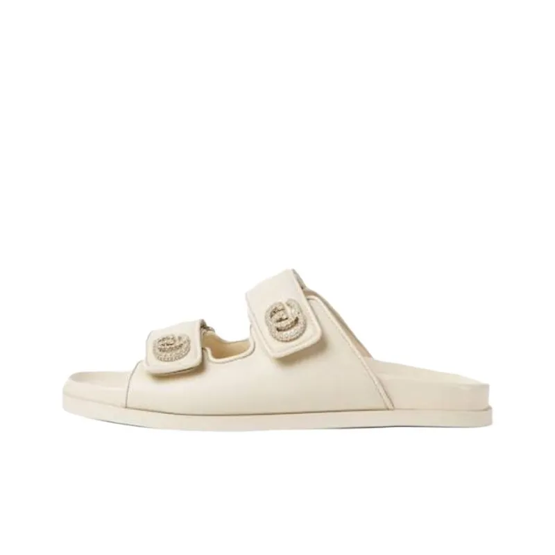 GUCCI Slide Slippers Women's Ivory White-0