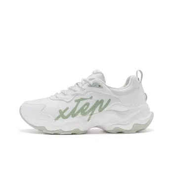 XTEP Cushioning, Wear Resistant Low Top Running Shoes Women's White Green