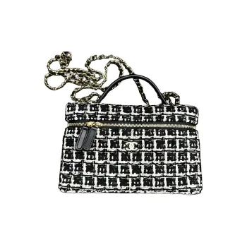 CHANEL Tweed Shoulder Bag, Crossbody Bag, Handbag Women's Black