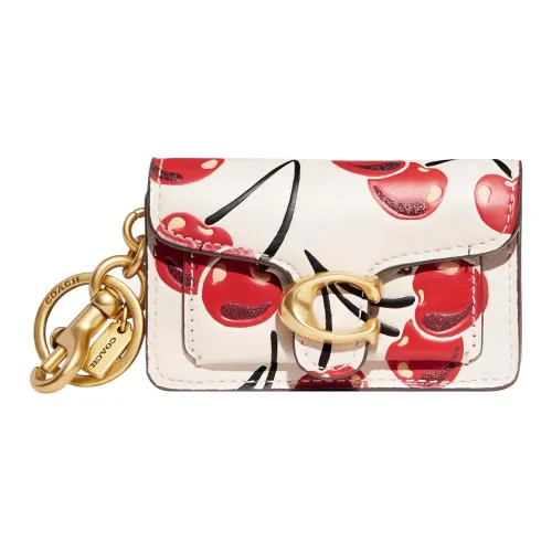 COACH Bag Charm Leather Charm Bag Accessory Mini Women's White