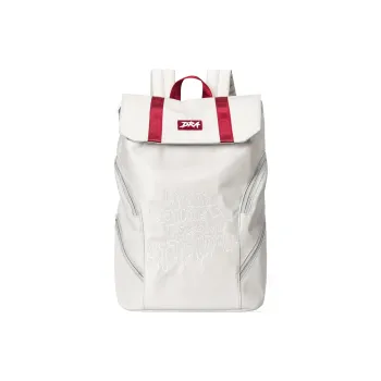 DRACONITE Polyester Large Capacity Backpack Regular Unisex Gray Red Stamped