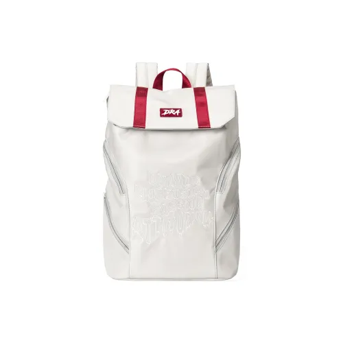 DRACONITE Polyester Large Capacity Backpack Regular Unisex Gray Red Stamped