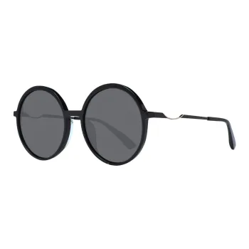 Ana Hickmann Plastic Acetate Round Sunglasses Women's Black
