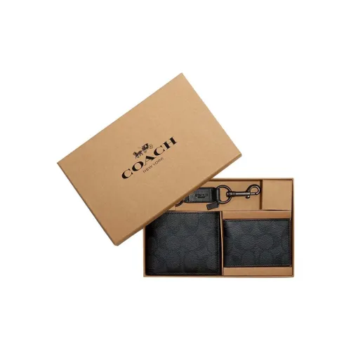 COACH PVC Polyvinyl Chloride Wallet Men's Black