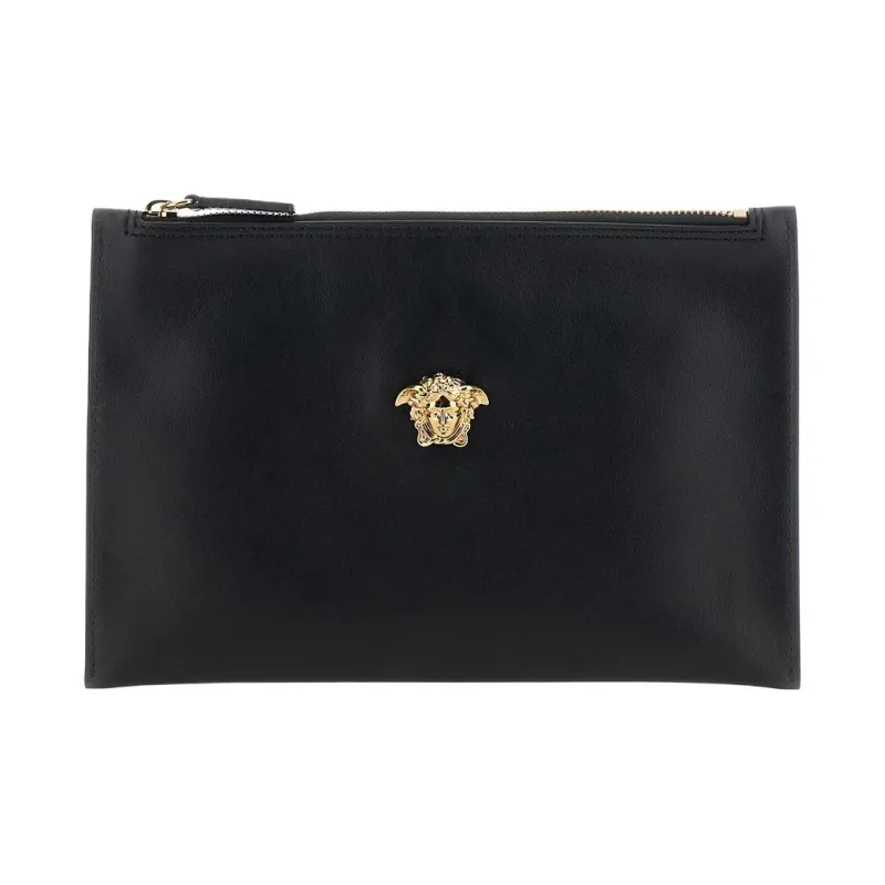FANSIZHE Medusa Cow Leather Clutch Women's Black-0