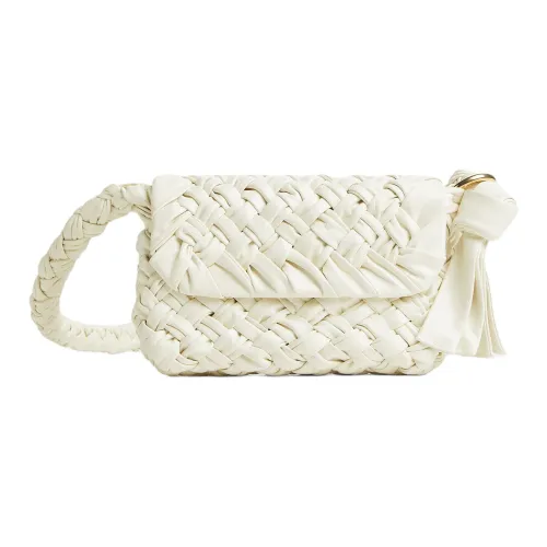 Bottega Veneta Cow Leather Shoulder Bag Trumpets Women's Bone Beige