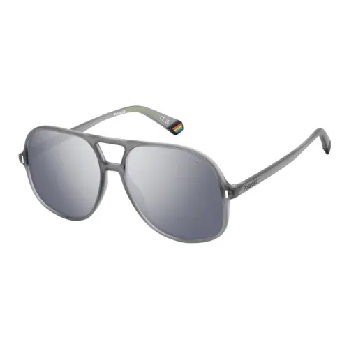 Polaroid Plastic Aviator Sunglasses Unisex Gray