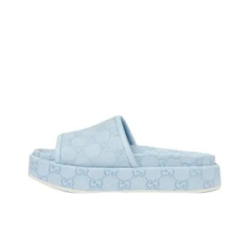 GUCCI Slide Slippers Women's Light Blue