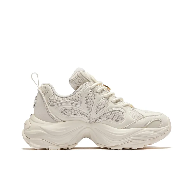 Palladium Abrasion Resistant Slip Resistant Low Top Chunky Sneakers Unisex White-1