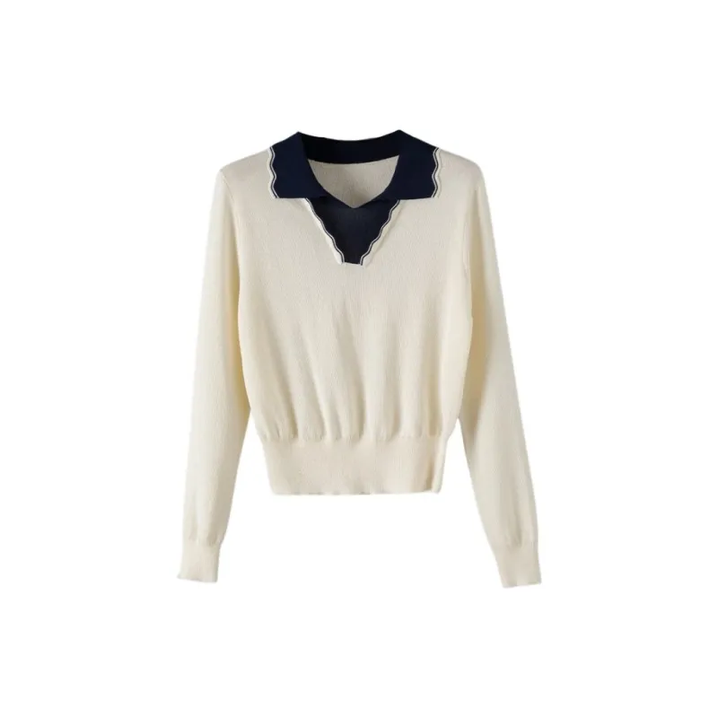 Late White Knitwear Women's Beige Apricot-1