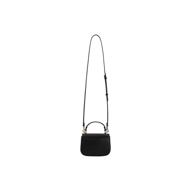 COACH Cross Grain Leather Shoulder Bag, Crossbody Bag, Handbag Trumpets Women's Black-4