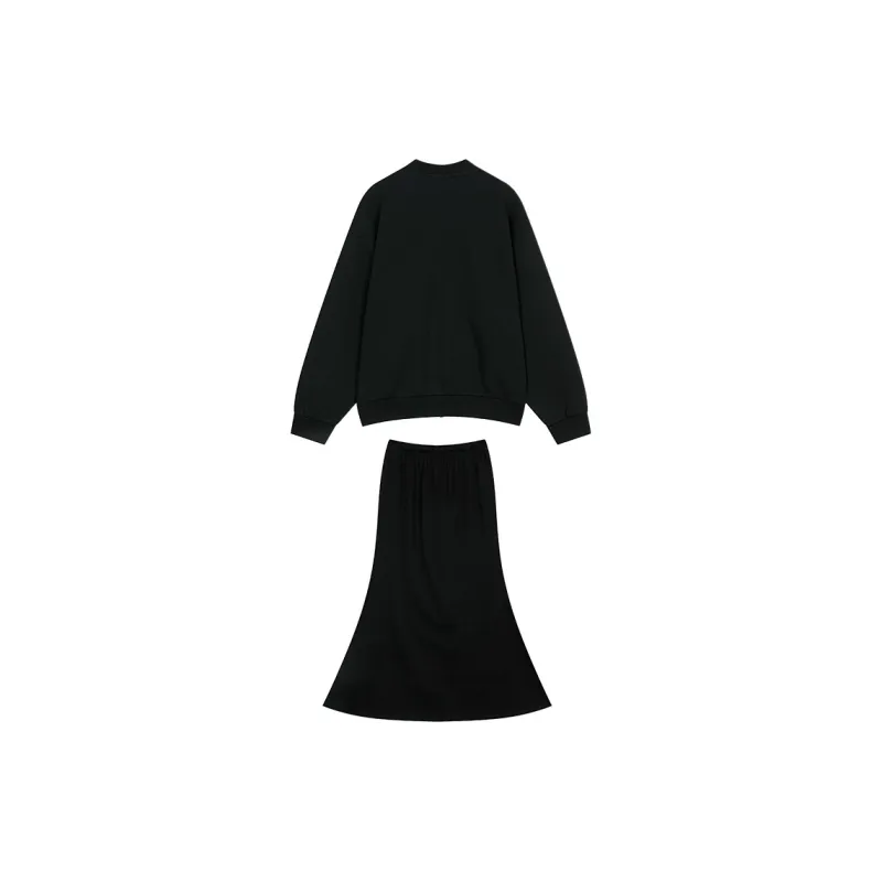 ELF SACK Skirt Set Women's Elegant Black-1