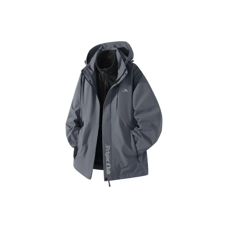 Feiyue Water-Resistant Windproof Warm Cold-Resistant Windbreaker Jacket Unisex Glacier White-14
