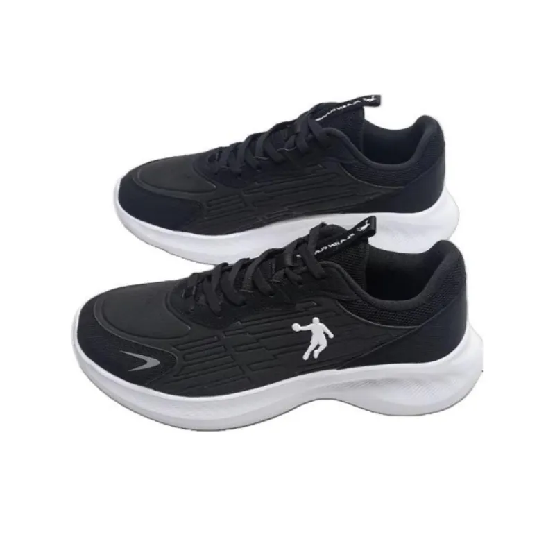 QIAODAN Wear resistant And Waterproof Low Top Running Shoes Men's Black-2