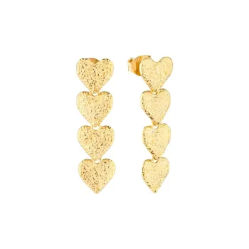 Radiant Stainless Steel Earrings Women's Gold