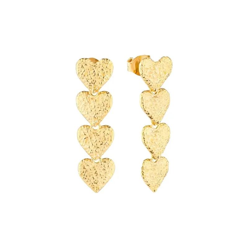 Radiant Stainless Steel Earrings Women's Gold-0