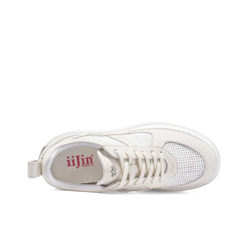 IiJin Low Top Woven Cut Out Trendy Sneakers & Casual Shoes Women's-3