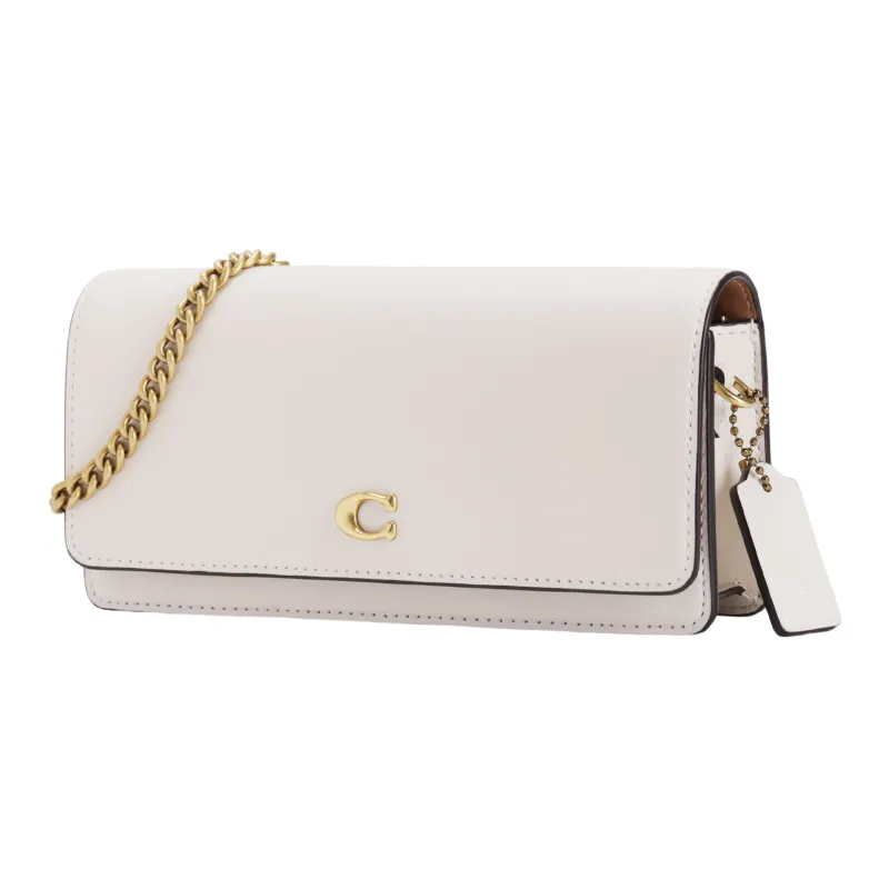 COACH Calfskin Wallet, Crossbody Bag, Shoulder Bag Trumpets Women's White-1