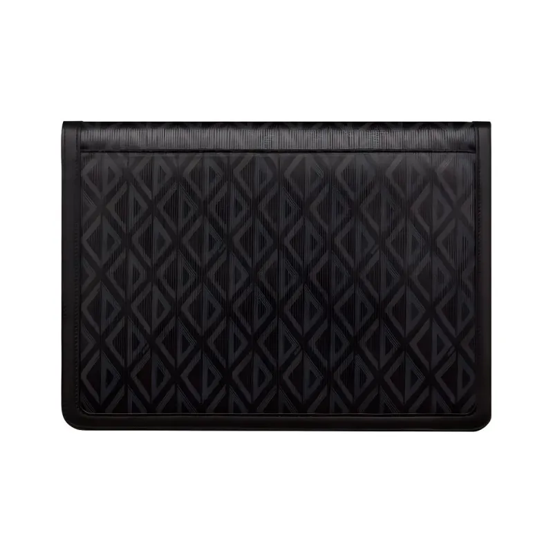 DIOR Hit The Road Diamond Canvas Cow Leather Patchwork Clutch Men's Black-2
