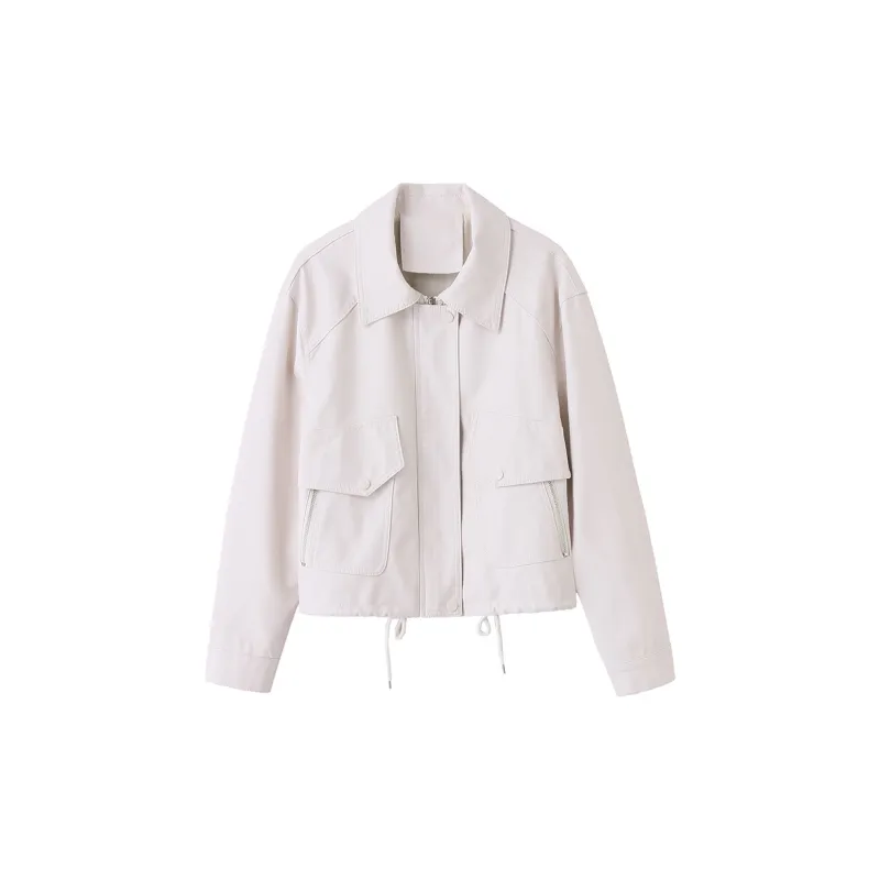 Yi Mengyuan Leather Jackets Coats Women's-0