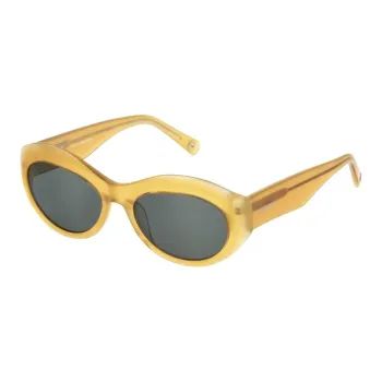 Sting Acetate Irregular Shape Sunglasses Women's Yellow