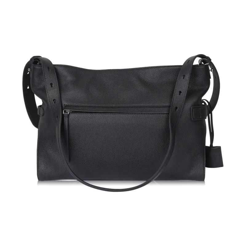 KARL LAGERFELD Top Grain Cow Leather Crossbody Bag Women's Black-1
