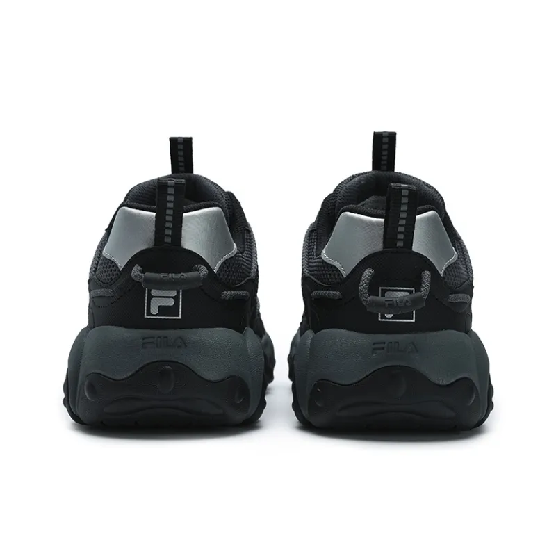 FILA FLUID 6 Cat Paw Cushioning, Wear Resistant Low Top Chunky Sneakers Men's Black Gray-4