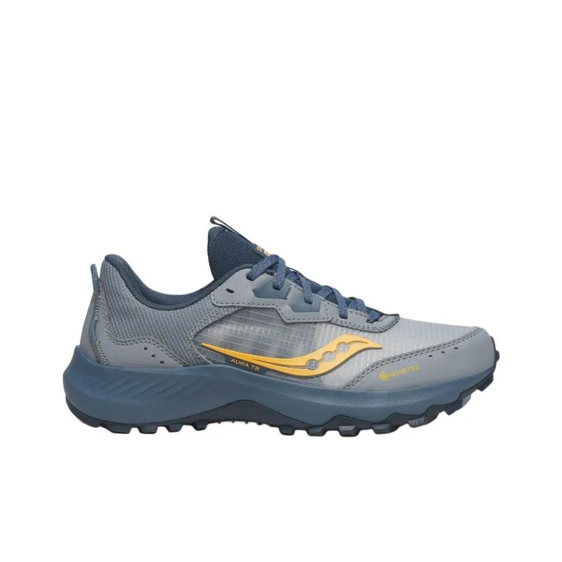 Saucony AURA TR Anti Slip Wear Resistant Low Top Casual Running Shoes Women's Gray Blue-1