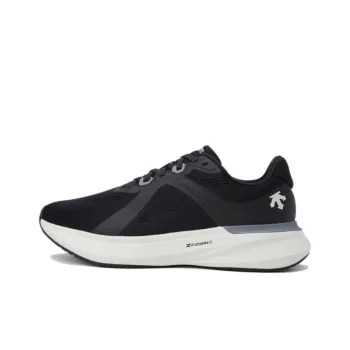 DESCENTE Cushioned Slip-Resistant Breathable Wear-Resistant Low-Top Running Shoes Unisex Black