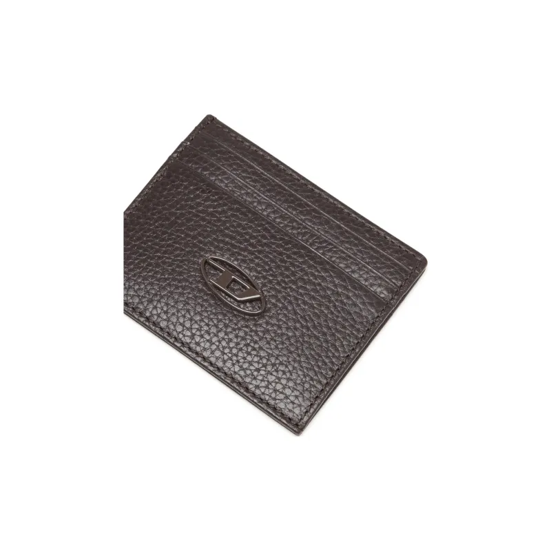 DIESEL Cow Leather Card Holder Regular Men's Brown-3