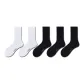 2 White Long+3 Black Long[5 Pack]All-Season Thin