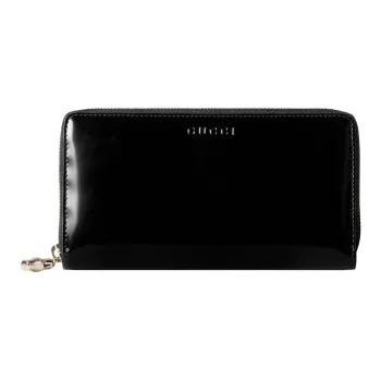 GUCCI Leather Wallet Small Size Women's Black
