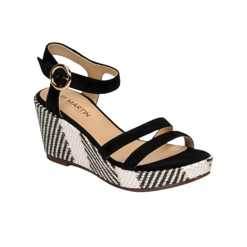 JB MARTIN Crna Strap Sandals Women's Black-2