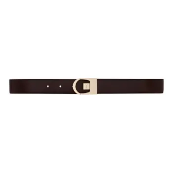 SAINT LAURENT Leather Leather Belts Women's Brown Width  3CM