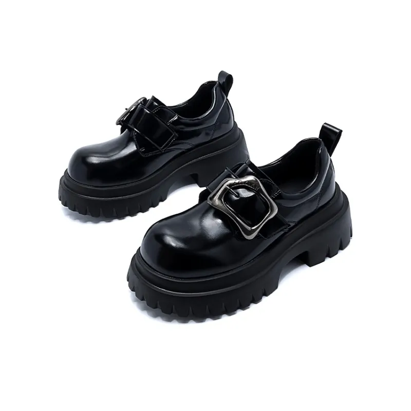 EXULL Q Ballet Flats Loafers Women's Black-1