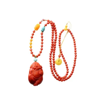 Xifeng Building Southern Red Agate Necklaces Unisex