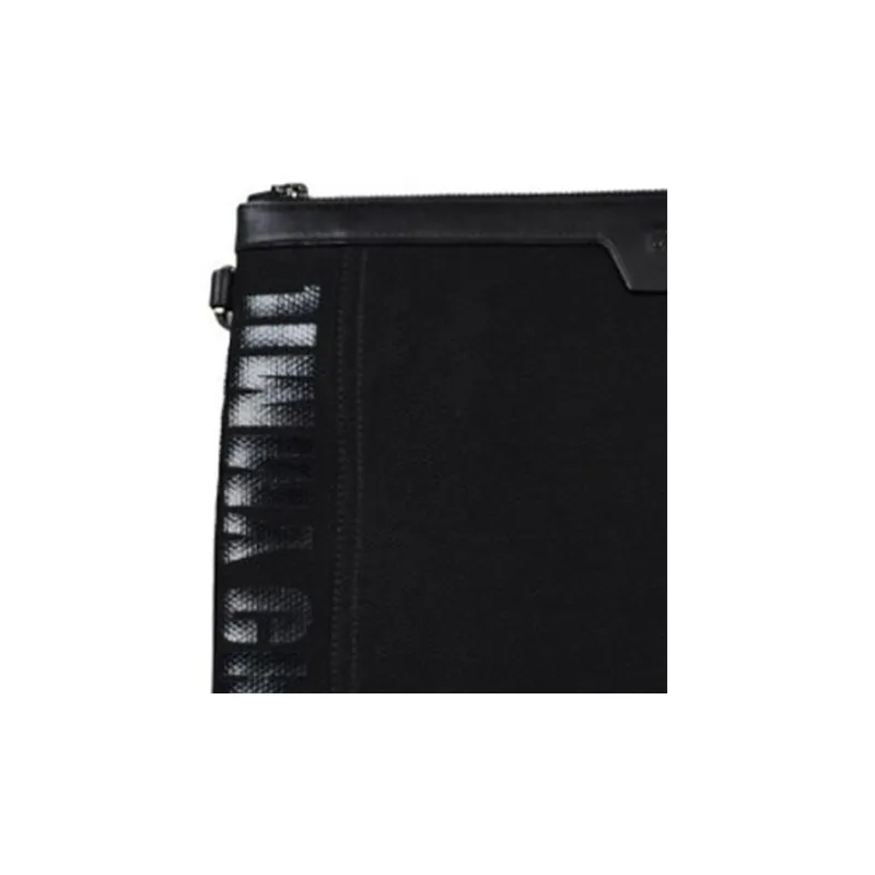 Jimmy Choo Canvas Canvas Bag Clutches Men's Black-2