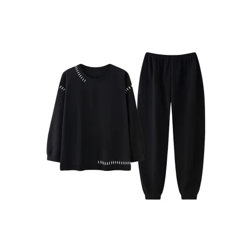 XIAFENYAN Pajama Set Men's 2 Sets Black